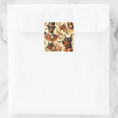 Doberman naadloze illustratie Vierkante Sticker (Tas)