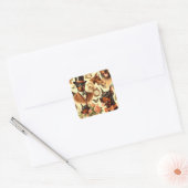 Doberman naadloze illustratie Vierkante Sticker (Envelop)