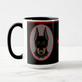 Doberman Naam Koffie Gift Koffie Mok (Links)