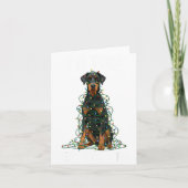 Doberman Nscher Christmas I'm Fine Everything Is F Kaart (Voorkant)
