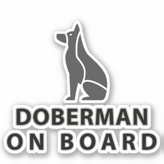Doberman Onboard Sticker (Voorkant)