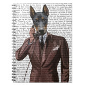 Doberman op telefoon notitieboek (Voorkant)
