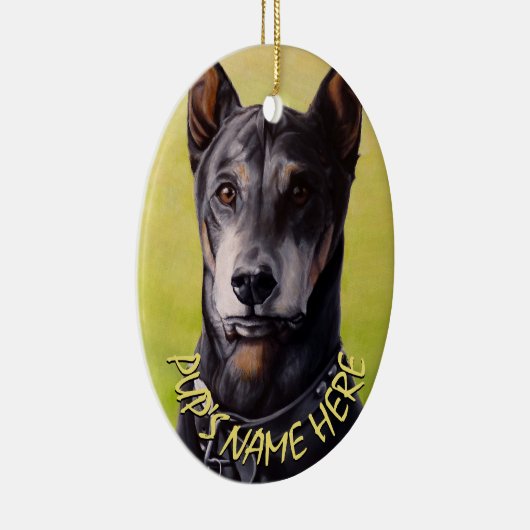 Doberman Ornament Personalized Dog Decoration (Rechts)