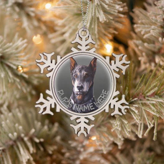 Doberman Ornament Personalized Dog Decoration (Boom)