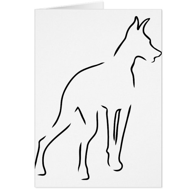 Doberman Outline (Voorkant)