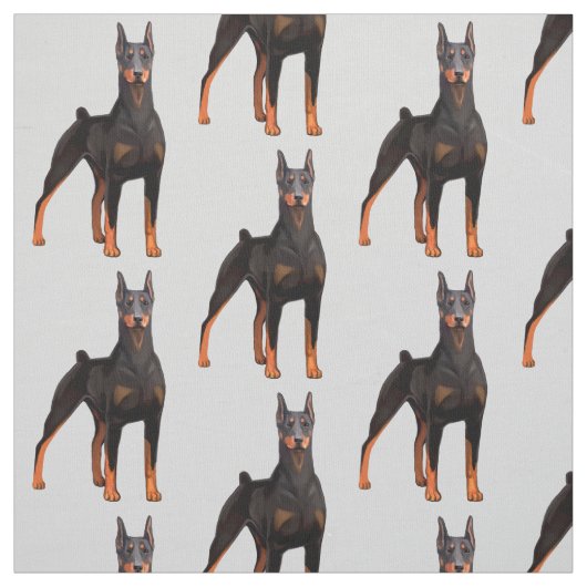 Doberman Painting Stof (Swatch)
