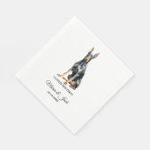 Doberman Pincher Dog Ik hield van haar eerste huwe Servet (Hoek)