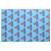 Doberman Pincher in kleuren Stof (Fat Quarter)