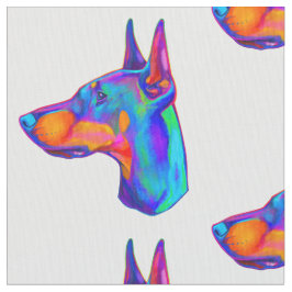 Doberman Pincher in kleuren Stof