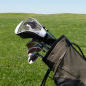 doberman pincher zittend golfheadcover (Insitu)