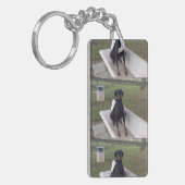 doberman pincher zittend sleutelhanger (Voorkant Links)
