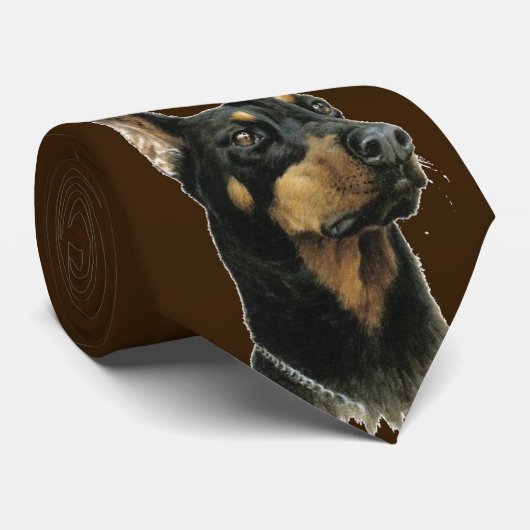 Doberman Pinscer Stropdas (Opgerold)