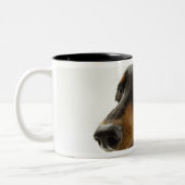 Doberman Pinscher 2 Tweekleurige Koffiemok (Links)