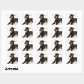 Doberman Pinscher 2 Vierkante Sticker (Vel)
