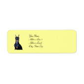 Doberman Pinscher Adresetiketten Etiket (Voorkant)