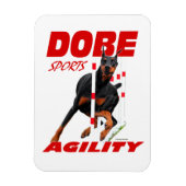 Doberman Pinscher Agility magneet (Verticaal)