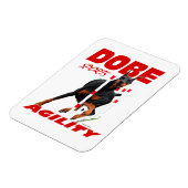 Doberman Pinscher Agility magneet (Linkerzijde)