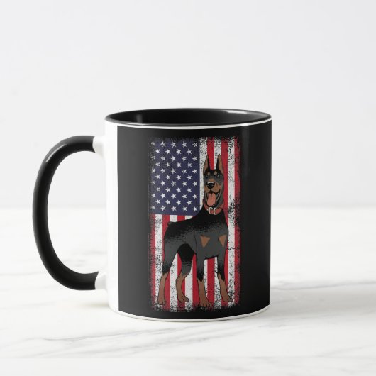 Doberman Pinscher American Flag Canine Whisperer Mok (Links)