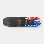 Doberman Pinscher American Flag patriotic dog Persoonlijk Skateboard (Horizontaal)