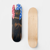 Doberman Pinscher American Flag patriotic dog Persoonlijk Skateboard (Voorkant)