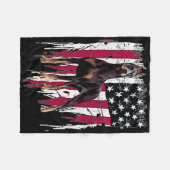 Doberman Pinscher American Flag Usa Geweldige Fleece Deken (Voorkant (Horizontaal))