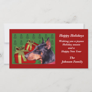 Doberman Pinscher Animal Christmas Holiday Kaart