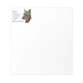Doberman Pinscher Art Love is... Notitieblok