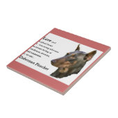 Doberman Pinscher Art Love is... Tegeltje (Zijkant)