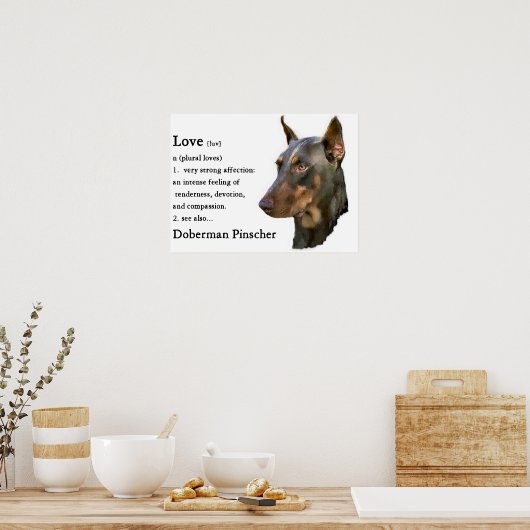 Doberman Pinscher Art Print (Keuken)