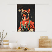 Doberman Pinscher Astronaut Poster, Doberman Poster (Keuken)