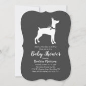 Doberman Pinscher Baby shower Gender Neutral Kaart (Voorkant)