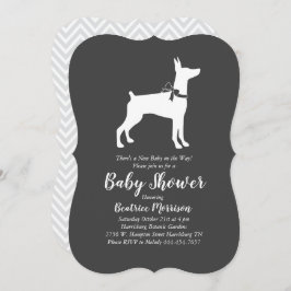 Doberman Pinscher Baby shower Gender Neutral Kaart