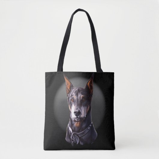 Doberman Pinscher Bag Doberman Dog Art Canvas tas (Voorkant)