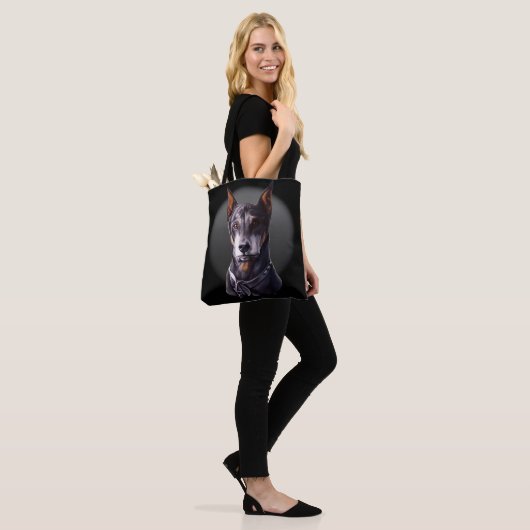 Doberman Pinscher Bag Doberman Dog Art Canvas tas (Op model)