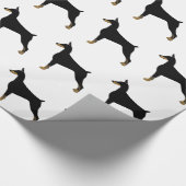 Doberman Pinscher Basic Hondenras Illustratie Cadeaupapier (Hoek)