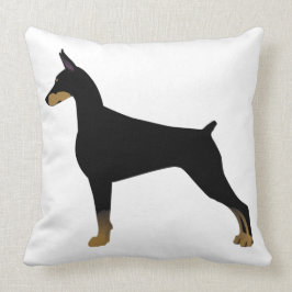 Doberman Pinscher Basic Hondenras Illustratie Kussen