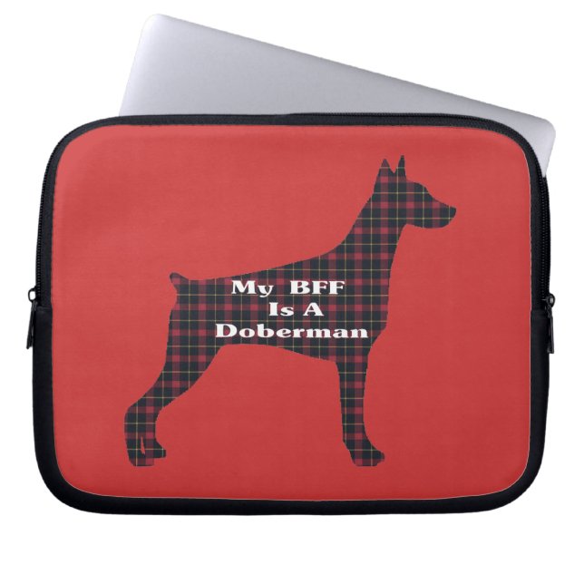 Doberman Pinscher BFF Laptop Sleeve (Voorkant)