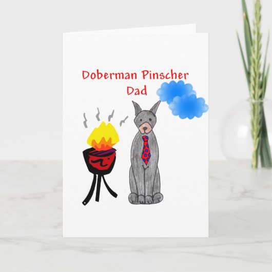 Doberman Pinscher Black - Dad Kaart (Voorkant)