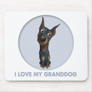 Doberman Pinscher (Black en Tan) Granddog Muismat
