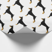 Doberman Pinscher black en tan silo.png Cadeaupapier (Hoek)