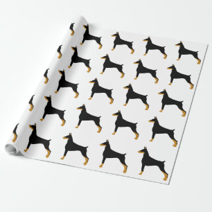 Doberman Pinscher black en tan silo.png Cadeaupapier