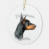 Doberman Pinscher (blk) Mam 2 Keramisch Ornament (Links)