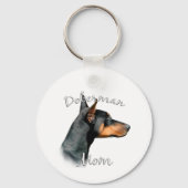Doberman Pinscher (blk) Mam 2 Sleutelhanger (Achterkant)
