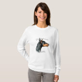 Doberman Pinscher (blk) Mam 2 T-shirt (Voorkant volledig)