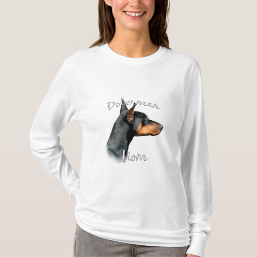 Doberman Pinscher (blk) Mam 2 T-shirt (Voorkant)