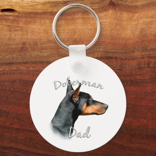 Doberman Pinscher (blk) Pa 2 Sleutelhanger (Achterkant)