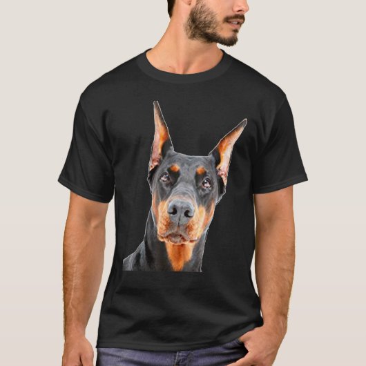 Doberman Pinscher Breed Dog Face T-shirt (Voorkant)