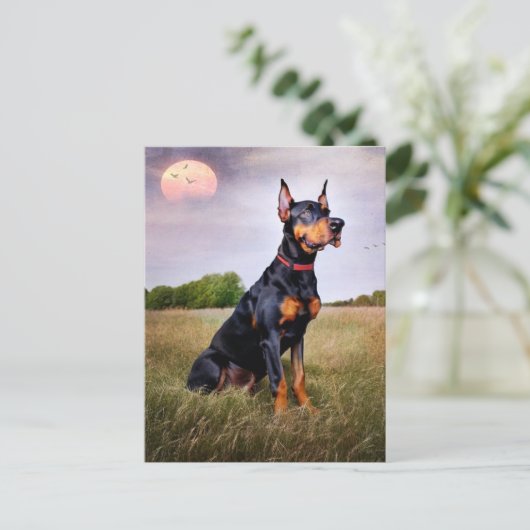 Doberman Pinscher Briefkaart (Staand voorkant)