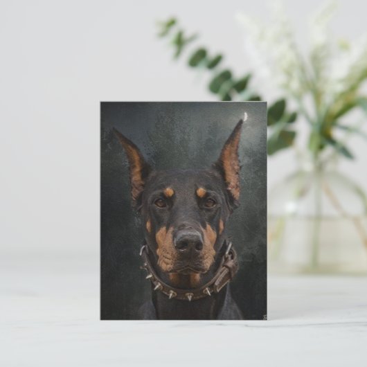 Doberman Pinscher Briefkaart (Staand voorkant)