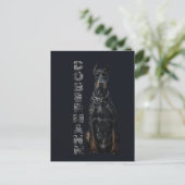 Doberman Pinscher Briefkaart (Staand voorkant)